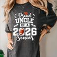Proud Uncle Of A 2026 Senior Football Graduation Women's Comfort Colors T-Shirt Pepper