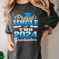 Proud Uncle Of Two 2024 Graduate Class 2024 Graduation Women's Comfort Colors T-Shirt Pepper