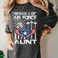 Proud US Air Force Aunt Flag Air Force Graduation Aunt Tee Women's Comfort Colors T-Shirt Pepper