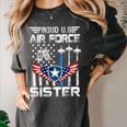 Proud US Air Force Sister Flag Air Force Graduation Sister Women's Comfort Colors T-Shirt Pepper