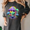 Psychedelic Alien Mushroom Nostalgia Groovy Vibe Hippie Women's Comfort Colors T-Shirt Pepper