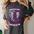 Purple In Memory Brother In Law Pancreatic Cancer Awareness Women's Comfort Colors T-Shirt Pepper