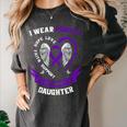Purple In Memory Of My Daughter Pancreatic Cancer Awareness Women's Comfort Colors T-Shirt Pepper Purple In Memory Of My Daughter Pancreatic Cancer Awareness Women's Comfort Colors T-Shirt Pepper