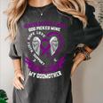 Purple In Memory Of Godmother Pancreatic Cancer Awareness Women's Comfort Colors T-Shirt Pepper Purple In Memory Of Godmother Pancreatic Cancer Awareness Women's Comfort Colors T-Shirt Pepper
