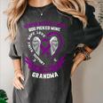 Purple In Memory Of Grandma Pancreatic Cancer Awareness Kids Women's Comfort Colors T-Shirt Pepper Purple In Memory Of Grandma Pancreatic Cancer Awareness Kids Women's Comfort Colors T-Shirt Pepper