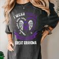 Purple In Memory Of My Great Grandma Alzheimers Back Graphic Women's Comfort Colors T-Shirt Pepper Purple In Memory Of My Great Grandma Alzheimers Back Graphic Women's Comfort Colors T-Shirt Pepper