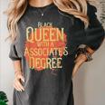 Queen Associate Degree Afrocentric Graduation T Shirt Women's Comfort Colors T-Shirt Pepper