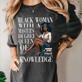 Queen Masters Degree Graduation Educated Melanin Grad Women's Comfort Colors T-Shirt Pepper