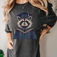 Raccoon Graduation Women's Comfort Colors T-Shirt Pepper