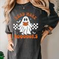 Read More Books Cute Ghost Reading Book Teacher Halloween Women's Comfort Colors T-Shirt Pepper