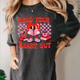 Read Your Heart Out Valentine Reading Book Kid Teacher Women's Comfort Colors T-Shirt Pepper