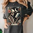The Reader Tarot Card Skeleton Reading Book Bookworm Bookish Women's Comfort Colors T-Shirt Pepper The Reader Tarot Card Skeleton Reading Book Bookworm Bookish Women's Comfort Colors T-Shirt Pepper