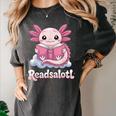 Readsalotl Axolotl Reading Cute Book Lover Bookworm Women's Comfort Colors T-Shirt Pepper Readsalotl Axolotl Reading Cute Book Lover Bookworm Women's Comfort Colors T-Shirt Pepper
