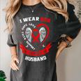 Red In Memory Of Husband Heart Disease Awareness Month Women's Comfort Colors T-Shirt Pepper