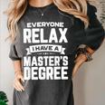 Relax I Have A Master's Degree Shirt Graduation 2022 Women's Comfort Colors T-Shirt Pepper