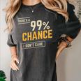 There's A 99 Chance I Don't Care Introvert Humor Women's Comfort Colors T-Shirt Pepper