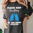 Respiratory Therapist Appreciation RT School Graduation Women's Comfort Colors T-Shirt Pepper