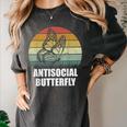 Retro Antisocial Butterfly Shirt For Introverts Women's Comfort Colors T-Shirt Pepper