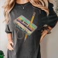 Retro Cassette And Pencil 80s 90s Nostalgia Music Lover Women's Comfort Colors T-Shirt Pepper