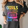 Retro Girls Just Wanna Have Fun Nostalgia 1980s 80's Premium Tri-Blend Women's Comfort Colors T-Shirt Pepper