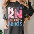 You RN Good Hands Cute Nurse Nursing Student Graduation Women's Comfort Colors T-Shirt Pepper