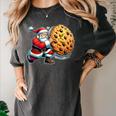 Santa Holding Cookie Xmas Baker Introvert Christmas Women's Comfort Colors T-Shirt Pepper