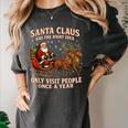 Santa Has The Right Idea Introvert Christmas Women's Comfort Colors T-Shirt Pepper