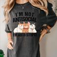 Sarcasm Cat Sarcastic Introvert Antisocial Cat Lover Women's Comfort Colors T-Shirt Pepper