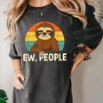 Sarcastic Sloth Introvert Anti Social Women's Comfort Colors T-Shirt Pepper Sarcastic Sloth Introvert Anti Social Women's Comfort Colors T-Shirt Pepper