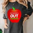 School Is Out Forever Graduation Humor Women's Comfort Colors T-Shirt Pepper