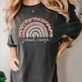 School Nurse Appreciation Rainbow Graduation Medical Nursing Women's Comfort Colors T-Shirt Pepper