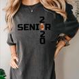 Senior 2020 Football Graduation Shirt Women's Comfort Colors T-Shirt Pepper