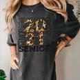 Senior 2021 Grad Class Of 2021 Graduation Leopard Cheetah Women's Comfort Colors T-Shirt Pepper