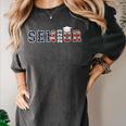 Senior 2023 American Flag USA Graduation Class Of 2023 Women Kids Men Women's Comfort Colors T-Shirt Pepper