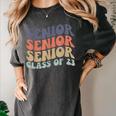 SENIOR 2023 Retro Class Of 2023 Seniors Graduation 23 Hippie Women's Comfort Colors T-Shirt Pepper