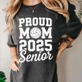 Senior 2025 Volleyball Mom High School Graduation Outfit Fun Women's Comfort Colors T-Shirt Pepper