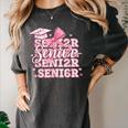 Senior 2026 Class Of 2026 Cute Coquette Pink Bow Graduation Women's Comfort Colors T-Shirt Pepper