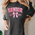 Senior 2026 Coquette Pink Bow Class Of 2026 Graduation Girls Women's Comfort Colors T-Shirt Pepper
