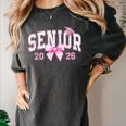 Senior 2026 Coquette Pink Bow Girls Class Of 2026 Graduation Women's Comfort Colors T-Shirt Pepper
