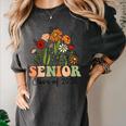 Senior 2026 Graduate Class Of 2026 Wildflowers Graduation Women's Comfort Colors T-Shirt Pepper