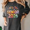 Senior 2026 Groovy Retro Grad Class Of 2026 Graduation Kids Women's Comfort Colors T-Shirt Pepper