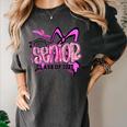 Senior 2027 Class Of 2027 Coquette Girl Pink Graduation 2027 Women's Comfort Colors T-Shirt Pepper