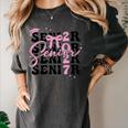 Senior 2027 Class Of 2027 Coquette Pink Bow Graduation 2027 Women's Comfort Colors T-Shirt Pepper