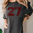 Senior 2027 Maroon Senior Class Of 27 Jersey Graduation Women's Comfort Colors T-Shirt Pepper
