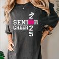Senior Cheerleader Cheer Class Of 2025 Graduation Graduate Women's Comfort Colors T-Shirt Pepper