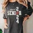Senior Class Of 2024 Football Graduation Party Favors 2024 Women's Comfort Colors T-Shirt Pepper