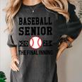Senior Class Of 2025 Baseball Senior Night Graduation Party Women's Comfort Colors T-Shirt Pepper
