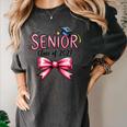Senior Class Of 2027 Coquette Pink Bow Graduation 2027 Girls Women's Comfort Colors T-Shirt Pepper