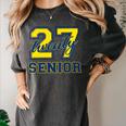 Senior Class Of 2027 Graduation Yellow And Blue On The Back Premium Tri-Blend Women's Comfort Colors T-Shirt Pepper