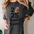 Senior Football Brother Class Of 2025 Graduation Graduate Women's Comfort Colors T-Shirt Pepper
